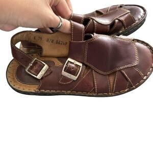 Born Shoes Fisherman Sandals Mens‎ Size 8 EU 39 Leather Buckle Comfort